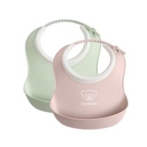 Set 2 bavete BabyBjorn Powder GreenPowder Pink