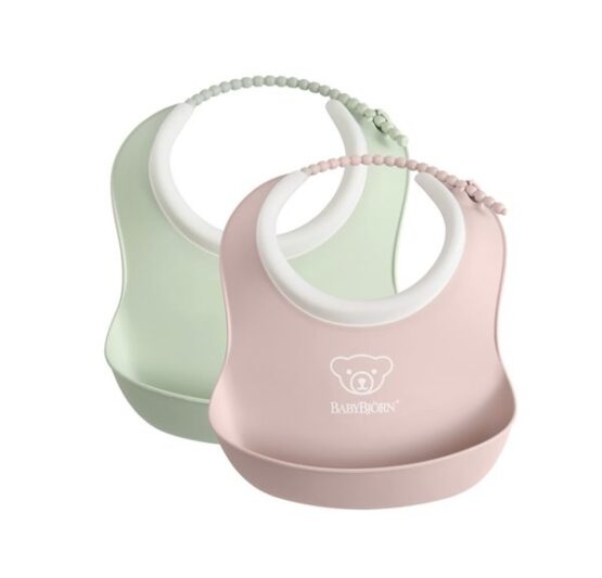 Set 2 bavete BabyBjorn Powder GreenPowder Pink (046343A)