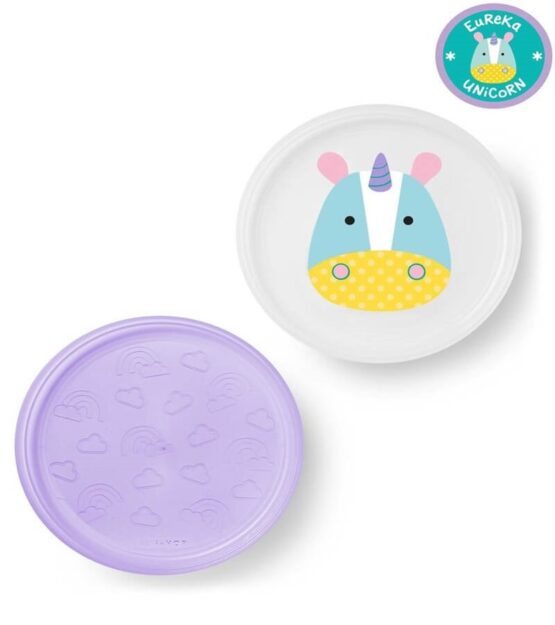Set 2 farfurii anti-alunecare Skip Hop Zoo Unicorn