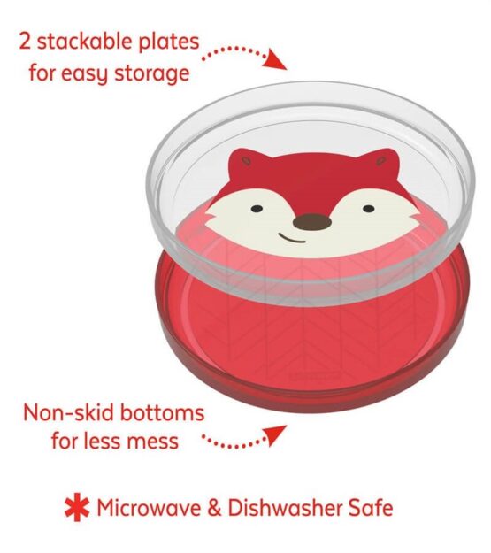 Set 2 farfurii anti-alunecare Skip Hop Zoo Vulpe