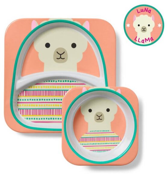 Набор Skip Hop Zoo Тарелка и миска Лама