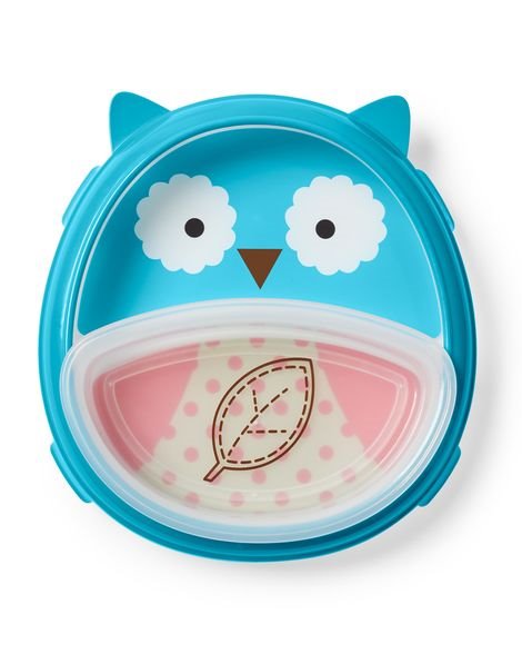 Set Farfurie si Bol Skip Hop Zoo Smart Bufnita