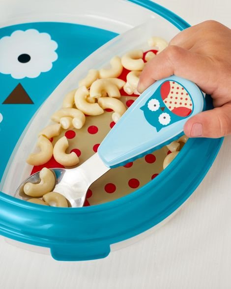 Set Farfurie si Bol Skip Hop Zoo Smart Bufnita