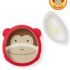Set Farfurie si Bol Skip Hop Zoo Smart Maimutica