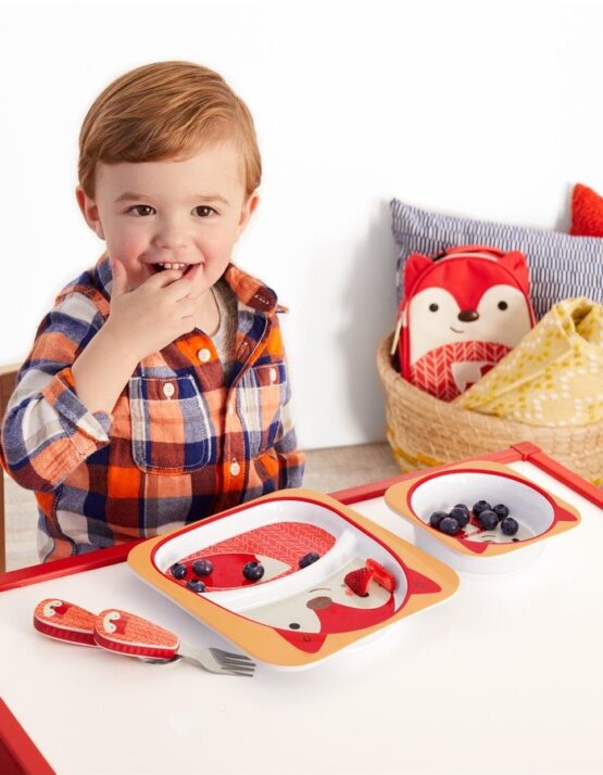 Set Farfurie si Bol Skip Hop Zoo Vulpe