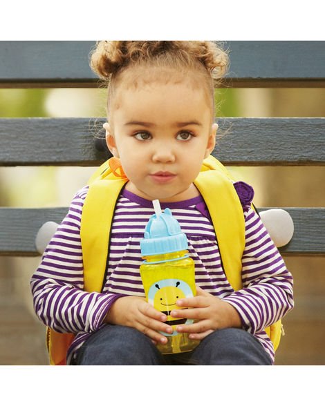 Sticluta cu pai Skip Hop Zoo Albinuta