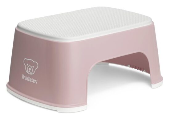 Стульчик-подставка BabyBjorn Step Stool Powder Pink/White (061264A)