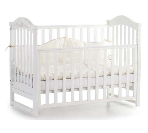 Patuț pentru copii „Верес ЛД3” fără sertar, Alb