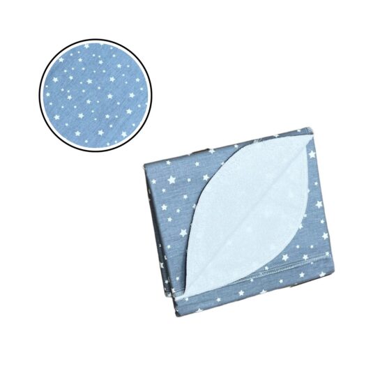 Fașă impermeabilă 2 starturi Little Grey Stars Holala Kids,70*80 cm