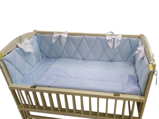 Комплект детской постели Голубой однотон 4 элемента BTD