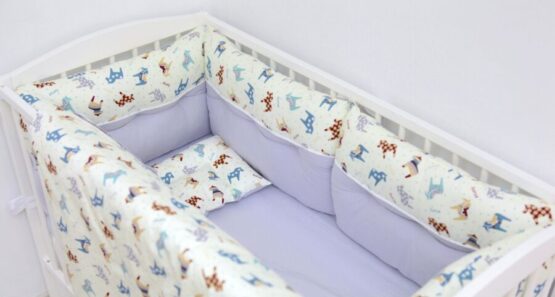 Set de lenjerie Animale alb – sur