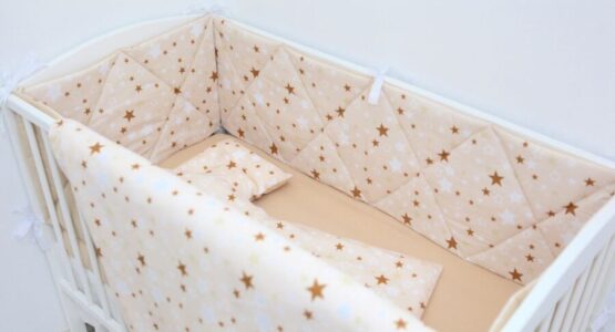 Set de lenjerie Steluțe bej – cafeniu pe bej