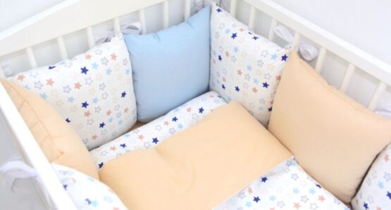 Set de lenjerie Steluțe bej – albastru