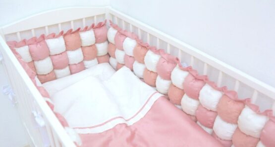 Set de lenjerie Satin BomBon alb – roz