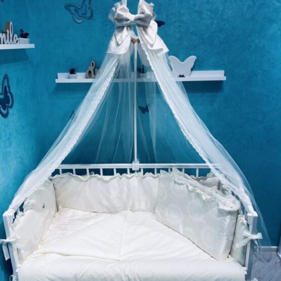 komplekt posteli iz satina dlea novorojdennogo