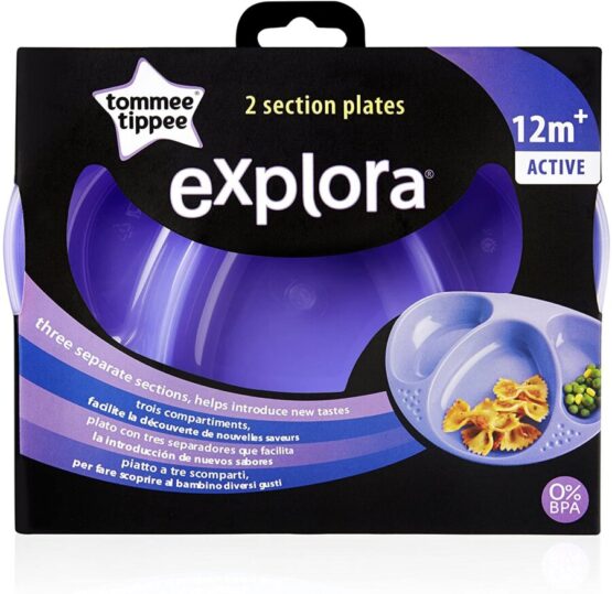 Farfurii Tommee Tippee 2 Section Plates, 2 buc.