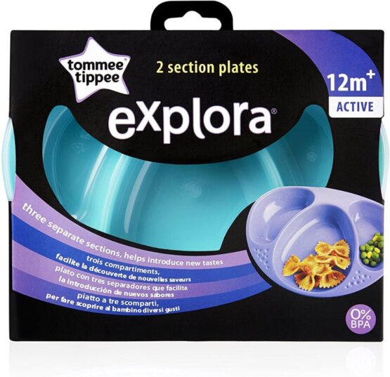 Farfurii Tommee Tippee 2 Section Plates, 2 buc.