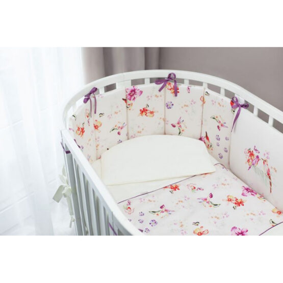 Lenjerie de pat pentru copii Perina Acuarelă Oval (АО6-125х75) Alb