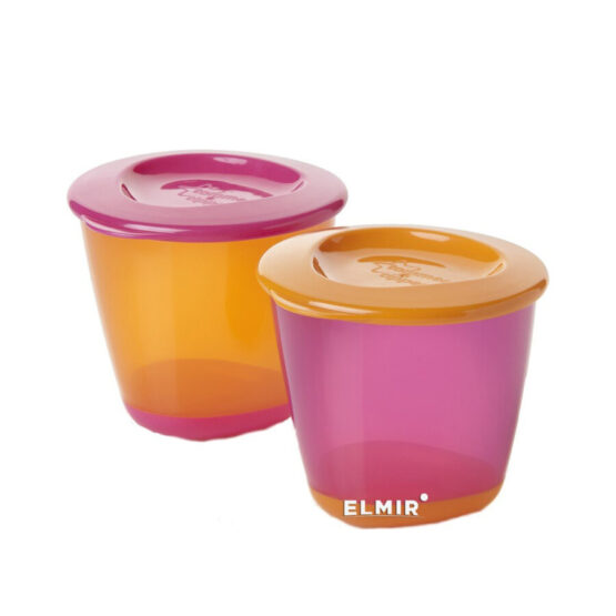 Recipiente de stocare hrana Tommee Tippee Explora 2 buc. (roz/portocal)