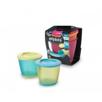 Recipiente de stocare hrana cu capac Tommee Tippee Sports 2 buc. (albastru+verde)