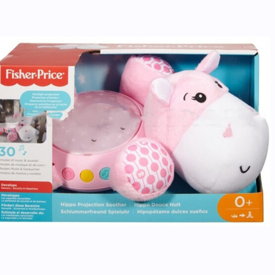 Fisher-Price  Музыкальный ночник-проектор «Бегемотик» розовый