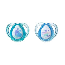 Suzete din silicon 2 buc. Tommee Tippee AnyTime 0-6 luni Albastru