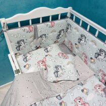 Set de lenjerie 8 elemente - Unicorn mentol PM