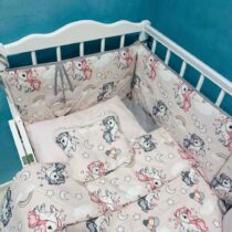 Set de lenjerie 8 elemente - Unicorn roz PM