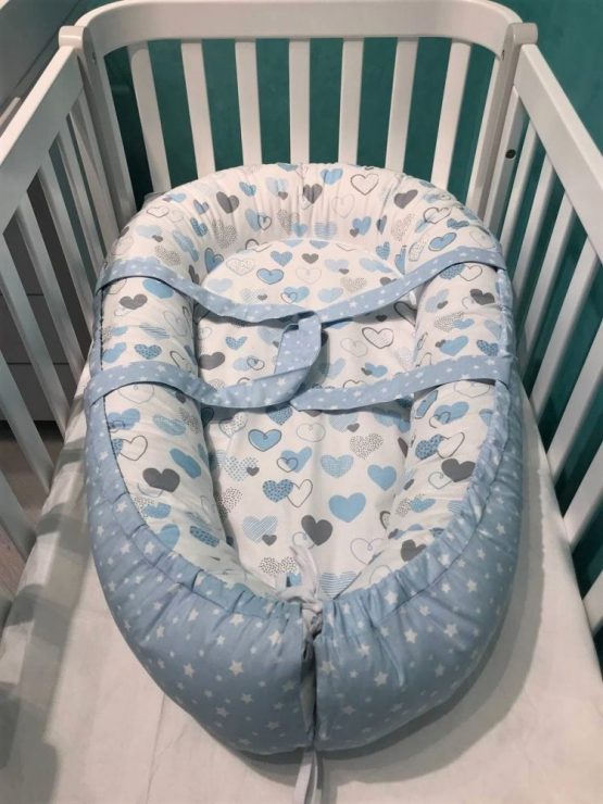 Cuib pentru bebelusi Babynest – Stelute Albe Holala Kids