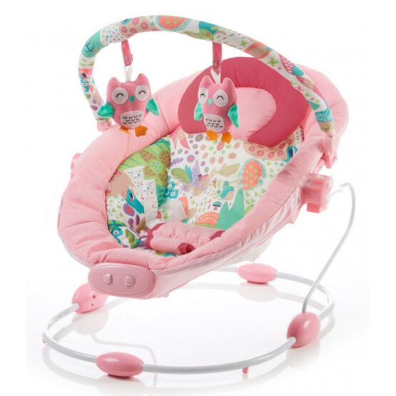 Baby Mix LCP-BR245-2PINK Шезлонг с музыкой и вибрацией розовый