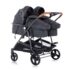 Chipolino Carucior pentru gemeni Duo Smart KBDS02001GL Grafit