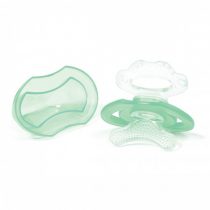 Inel gingival cu forma de suzeta+capac bebelusi (mentă)