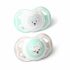 Set 2 suzete simetrice din silicon 6-18 luni