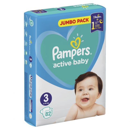 Подгузники Pampers Active Baby 3 Midi (6-10 кг), 82 шт.