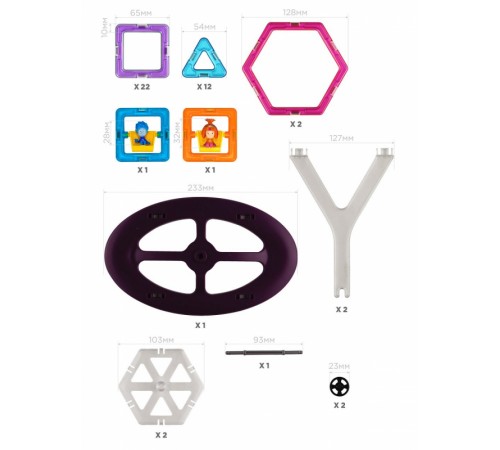 Constructor magnetic Carnival (46 el.)