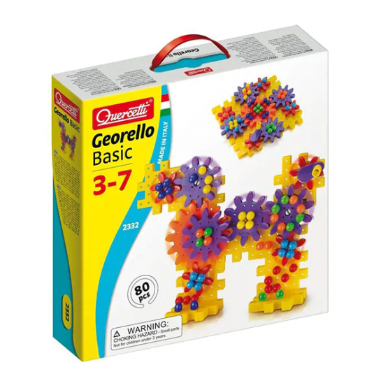Joc creativ QUERCETTI Georello Basic Q2332, 3 – 7 ani, 80 piese