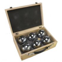 Joc Petanque într-o cutie de lemn