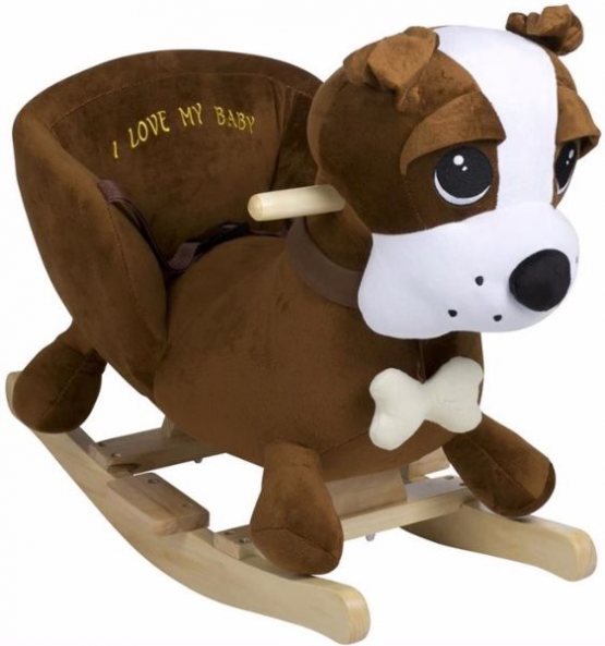 Качалка деревянная с музыкой BabyGo Собачка