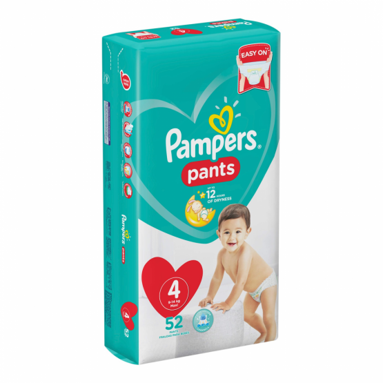 Трусики Pampers Pants Unisex 4 (9-14 кг), 52 шт.