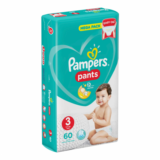 Трусики Pampers Pants Unisex 3 (6-11 кг), 60 шт.