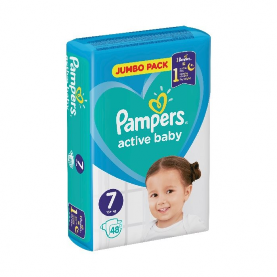 Подгузники Pampers Active Baby 7 Extra Large (15+ кг), 48 шт.