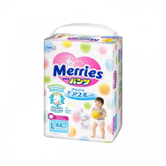 Трусики Merries размер L (9-14 кг), 44 шт.