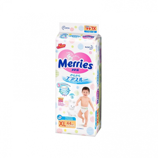 Scutece Merries marimea XL (12-20 kg), 44 buc.