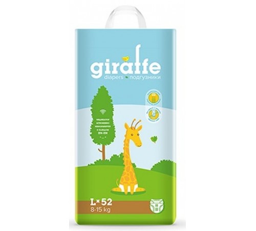 Lovular Подгузники Giraffe L (8-15 кг.) 52 шт.