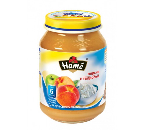 Hame Рiure din piersici cu brînzică 190gr. (6m+)