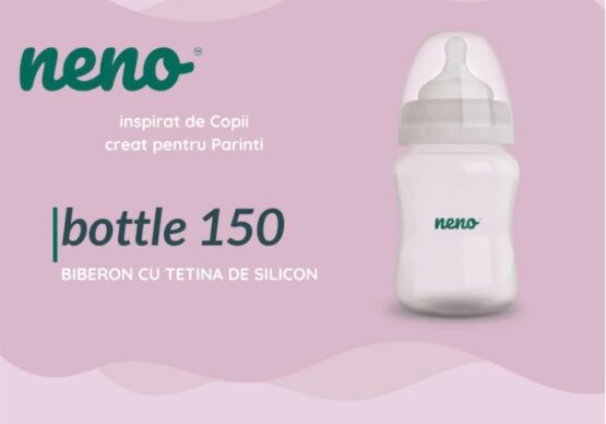 Biberon anticolic Neno cu tetina din silicon, 150 ml