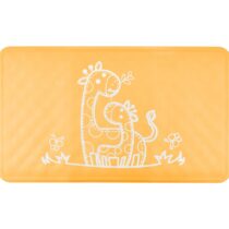 Covoras de baie din cauciuc anti-alunecare Roxy Kids 3458 cm Jiraff, Galben (BM-M164Y)