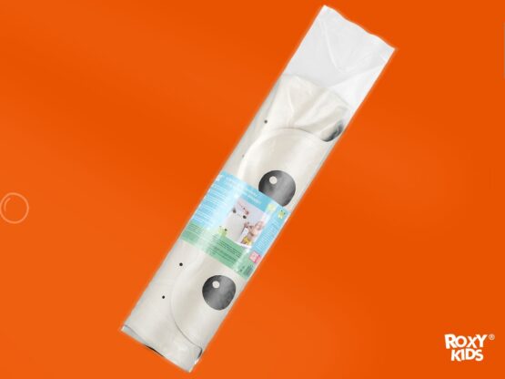 Covoras de baie din cauciuc anti-alunecare Roxy Kids 76x45 cm Frog, Alb (BM-4576-FR-W)