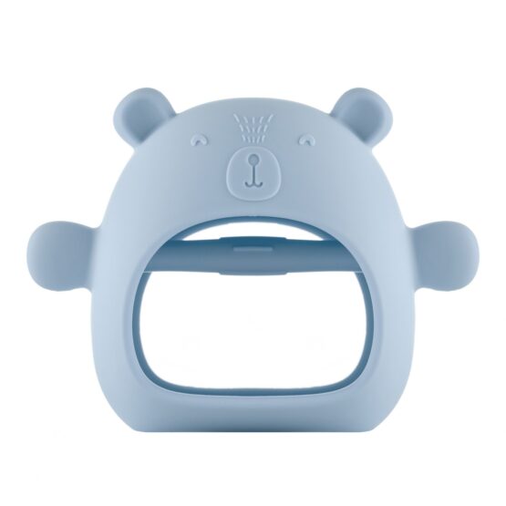 Силиконовый прорезыватель для рук Roxy Kids «Bear», Голубой (RST-003-B)