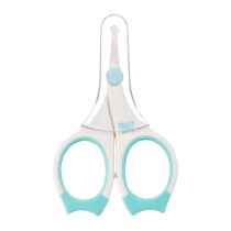 Foarfece de manichiura pentru nou-nascuti Roxy Kids, cu manere cauciucate, Albastru (RPS-002)